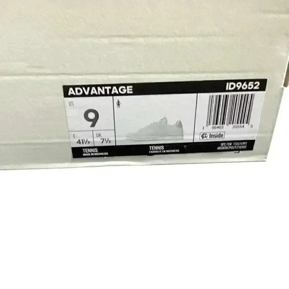 Adidas Advantage White Pink Women 9 Athletic Tennis Shoes Sneaker Trainer ID9652